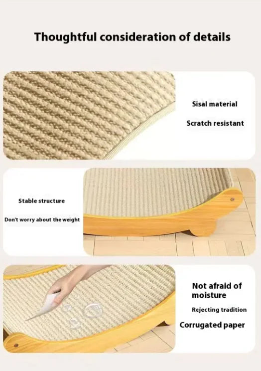 Tablero rascador para gatos con manta de sisal