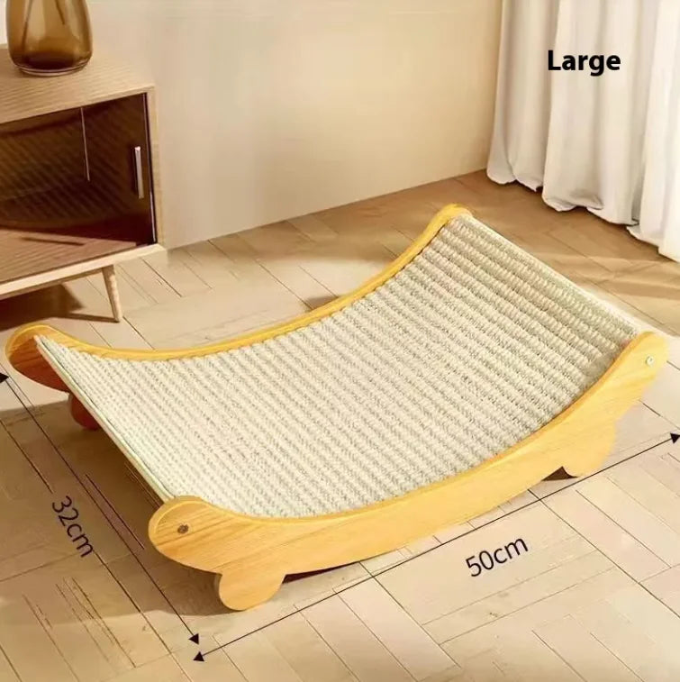 Tablero rascador para gatos con manta de sisal