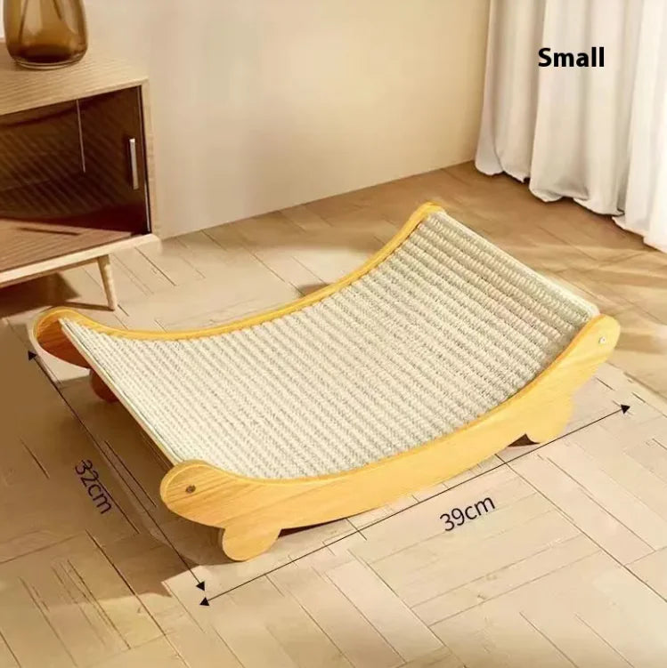 Tablero rascador para gatos con manta de sisal
